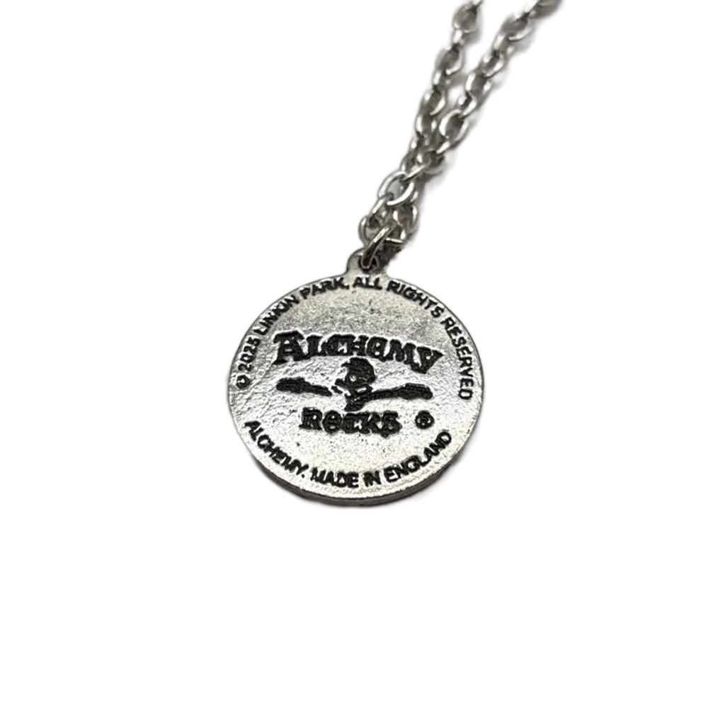 Offizieller Linkin Park Anhänger | LP Circle Logo Halskette | Handgefertigtes Englisches Zinn | Rock Merch