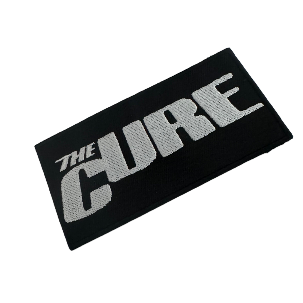 Official The Cure Patch | Classic Logo Woven Patch | Goth Rock Merch | Iron On | 10 x 5 cm