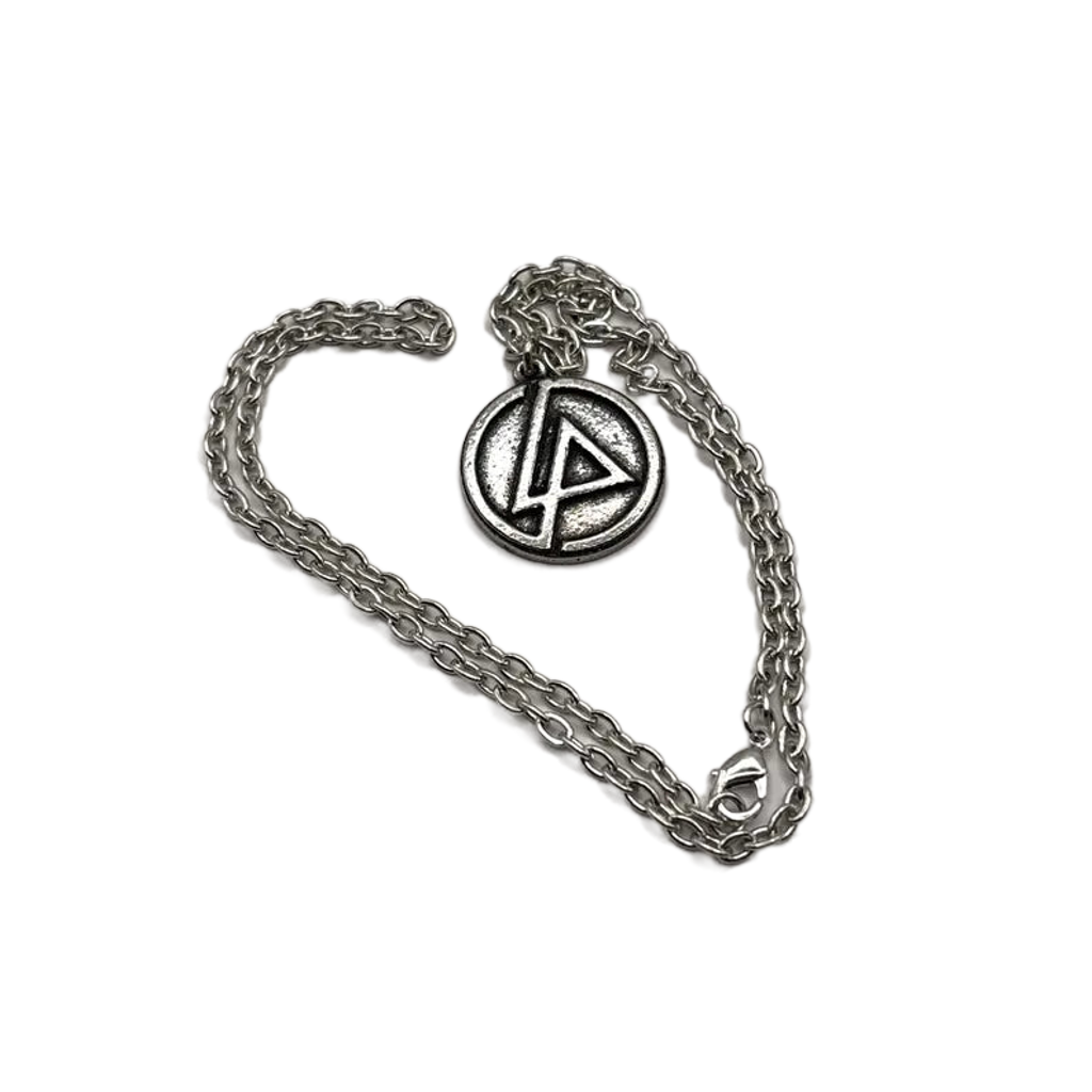 Offizieller Linkin Park Anhänger | LP Circle Logo Halskette | Handgefertigtes Englisches Zinn | Rock Merch