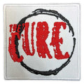 The Cure Patch | Circle Logo Woven Aufnäher zum Aufbügeln | Alternative Rock Band Merch | Ø 7,5 cm