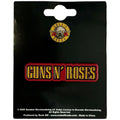 Guns N' Roses Ansteckpin – Text Logo (Metall / Gelb-Rot)