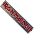 Iron Maiden Ansteckpin – Logo (70mm / Antik-Silber)