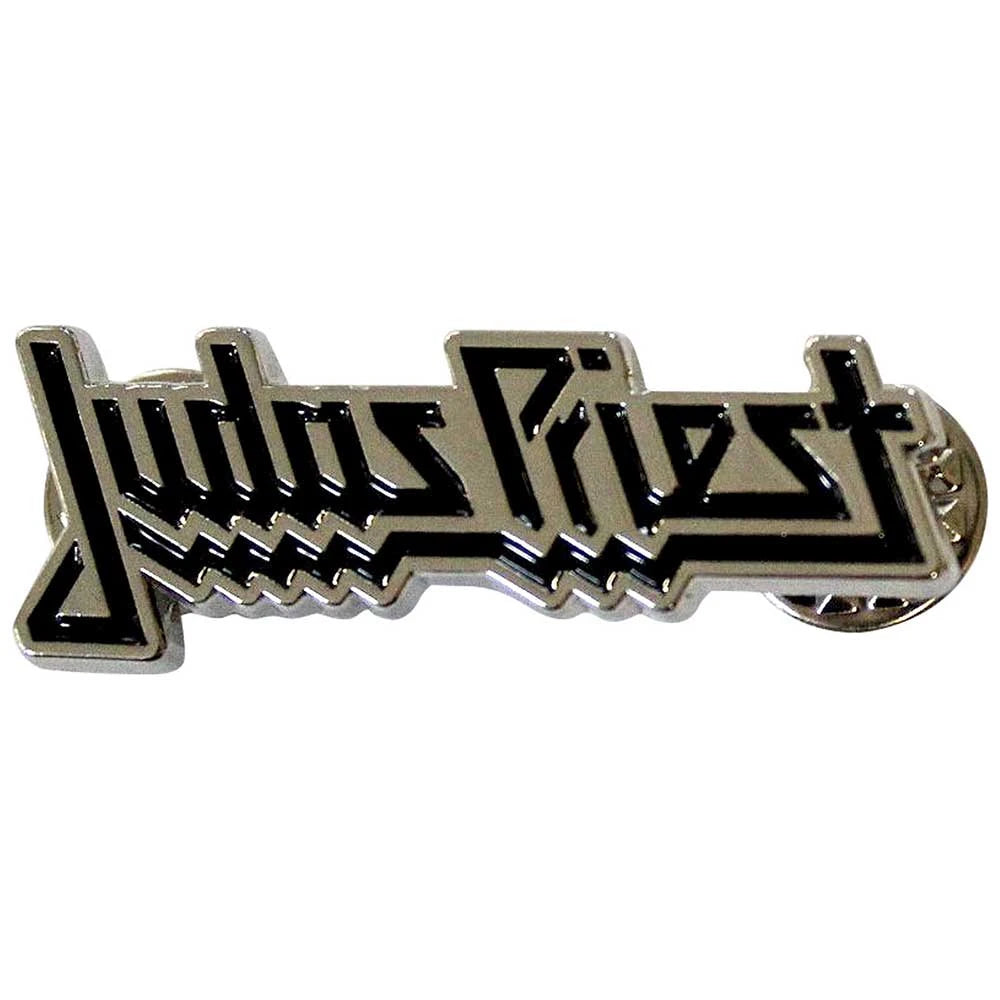 Judas Priest Ansteckpin – Logo (40x15mm / Antik-Silber)