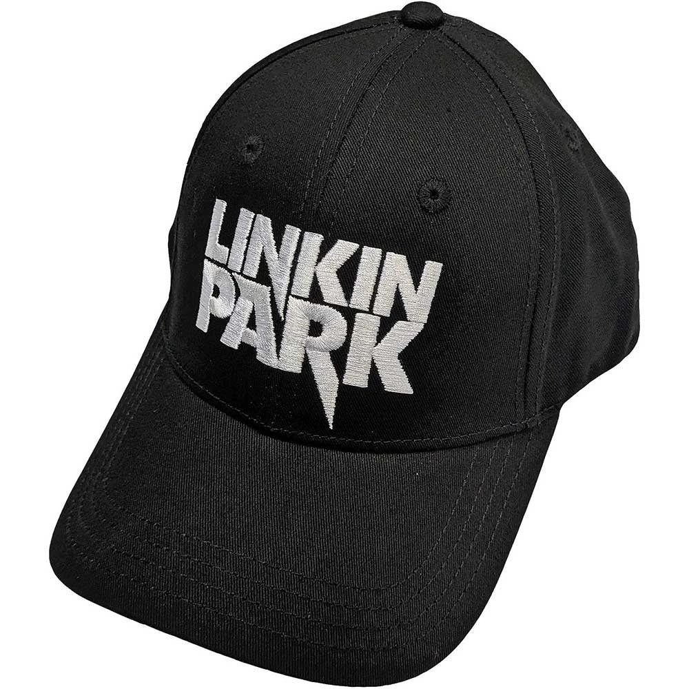 Linkin Park Cap – White Logo (Schwarz / Gestickt)