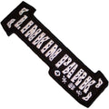 Model 10:49 English  Title Official Linkin Park Patch | "Bracket Logo" Woven Patch | Iron-On | Nu Metal Merch 9.5 x 3.0 cm