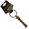Megadeth Schlüsselanhänger | "Gold Logo" Keychain aus Metall | Antik-Gold | Thrash Metal Merch 5,7 x 1,9 cm