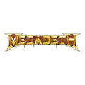 Megadeth Pin | Band Logo Emaille Anstecknadel | 3D Antiqued Gold | Thrash Metal Merch 5 cm