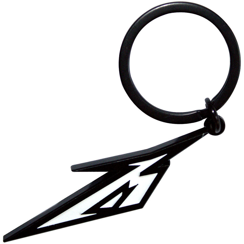 Metallica Schlüsselanhänger | "M Logo" Keychain in Schwarz & Weiß | Soft Enamel | Metal Merch 5 cm