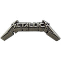 Metallica Ansteckpin – 3D Logo (40mm / Antik-Silber)