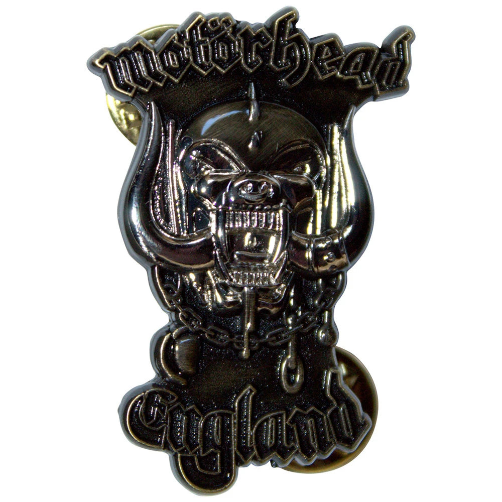 Motörhead Ansteckpin – England Gold (40mm / Two-Tone)