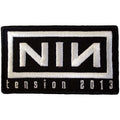 Official Nine Inch Nails Patch | "Tension 2013" Woven Patch | Iron-on | Industrial Rock Merch approx. 10 x 5 cm
