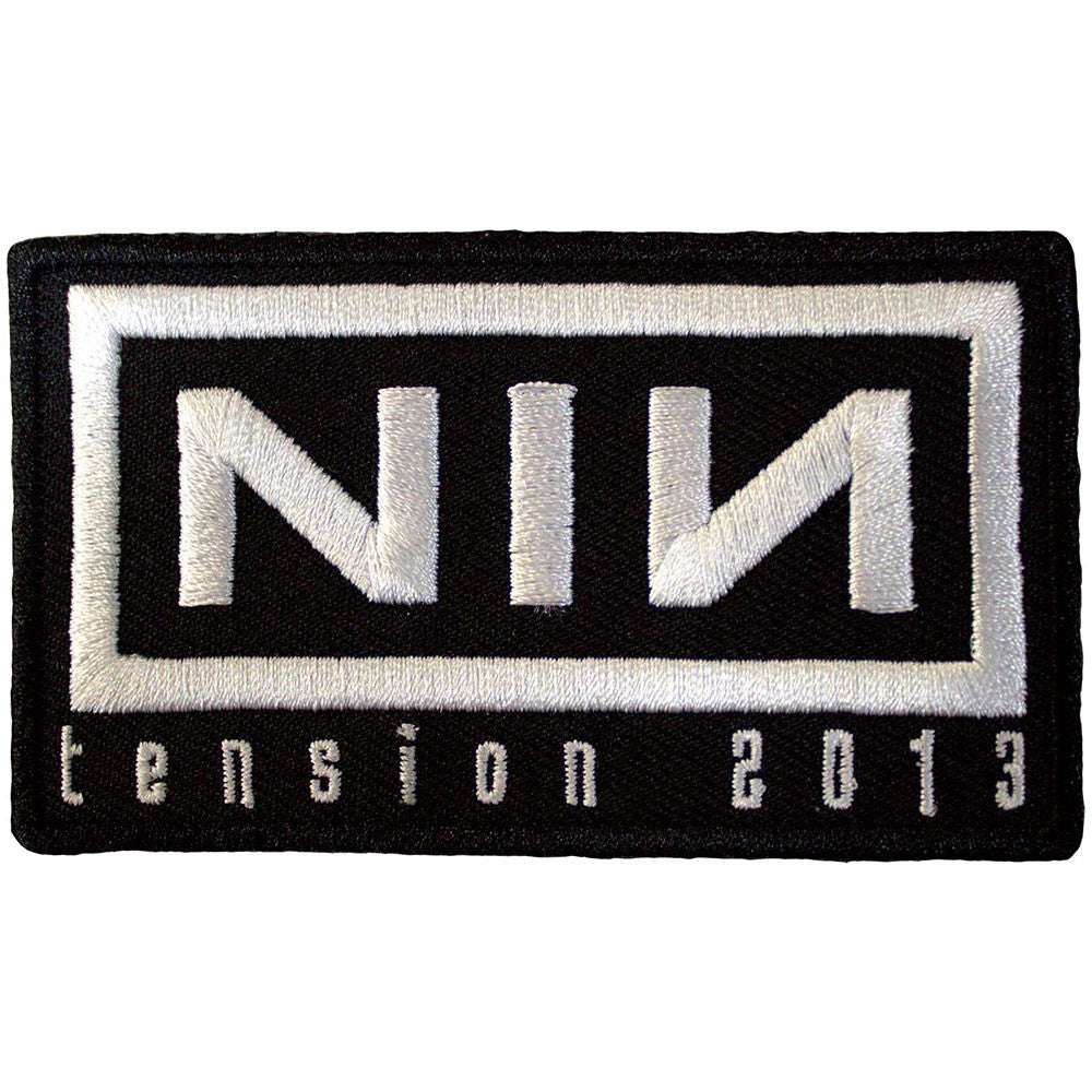 Nine Inch Nails Patch | "Tension 2013" Gewebter Aufnäher | Zum Aufbügeln | Industrial Rock Merch ca. 10 x 5 cm