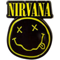 Nirvana Pin Badge - Logo & Happy Face (35mm / Black)