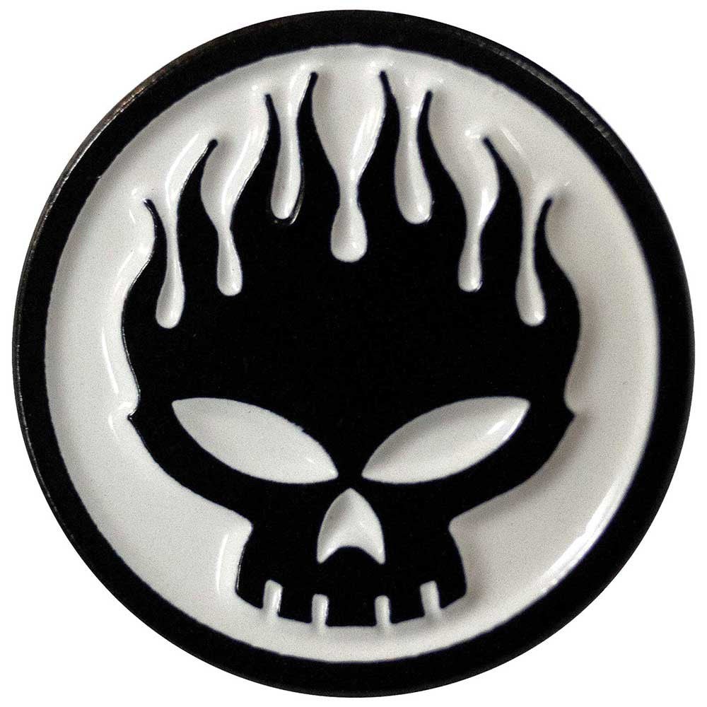 The Offspring Pin | "Skull" Logo Anstecker | Punk Rock Merch | Black Dye Coating 2 x 2 cm
