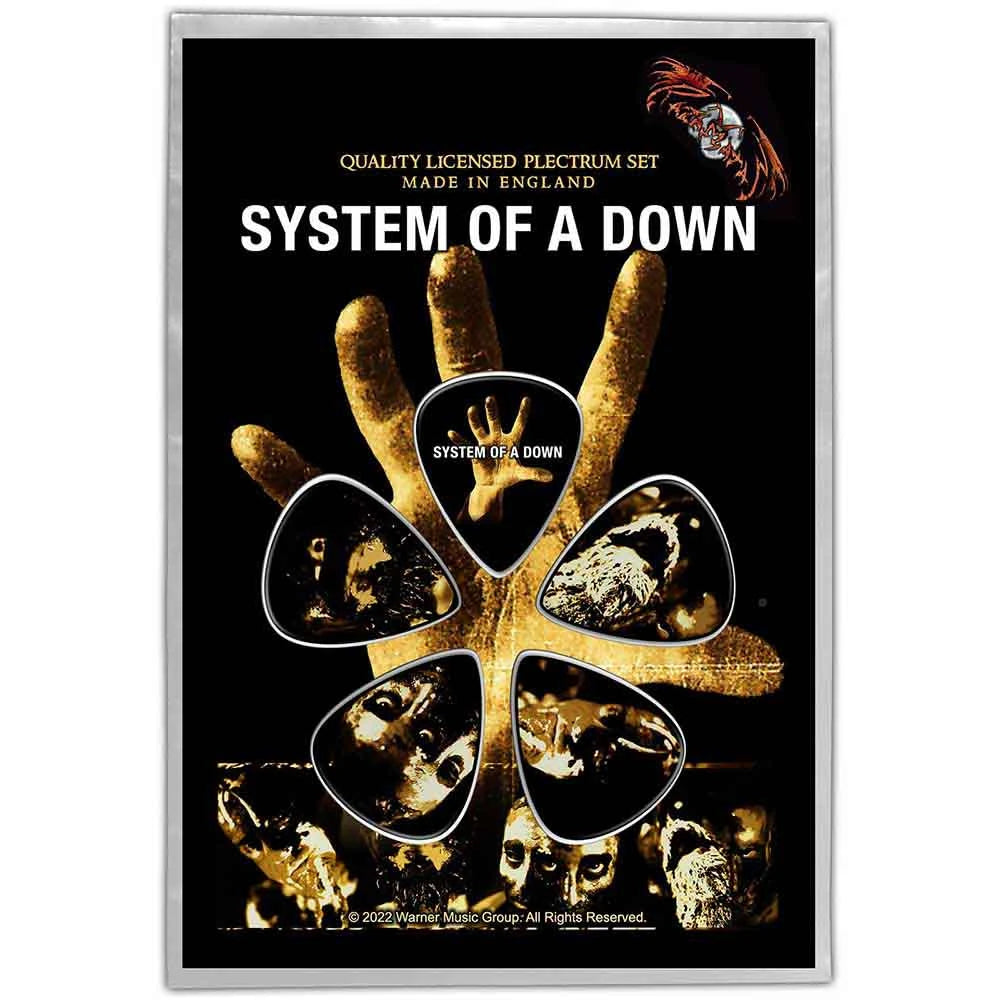System Of A Down Plektrum Set | Hand Motif | Metal Band Merch