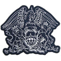Queen Patch | Cut-Out Crest Woven Aufnäher zum Aufbügeln | Classic Rock Band Merch | 12 x 10 cm