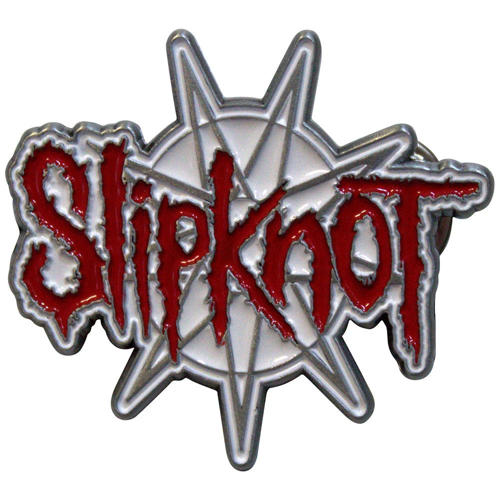Slipknot Ansteckpin – 9-Point Star Logo (40mm / Antik-Silber)