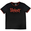 Slipknot Unisex Ringer T-Shirt – Logo (Schwarz / Front & Back Print)