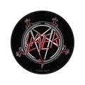 Official Slayer Patch | "Pentagram" Round Woven Patch | Sew-on | Thrash Metal Merch Ø 9 cm