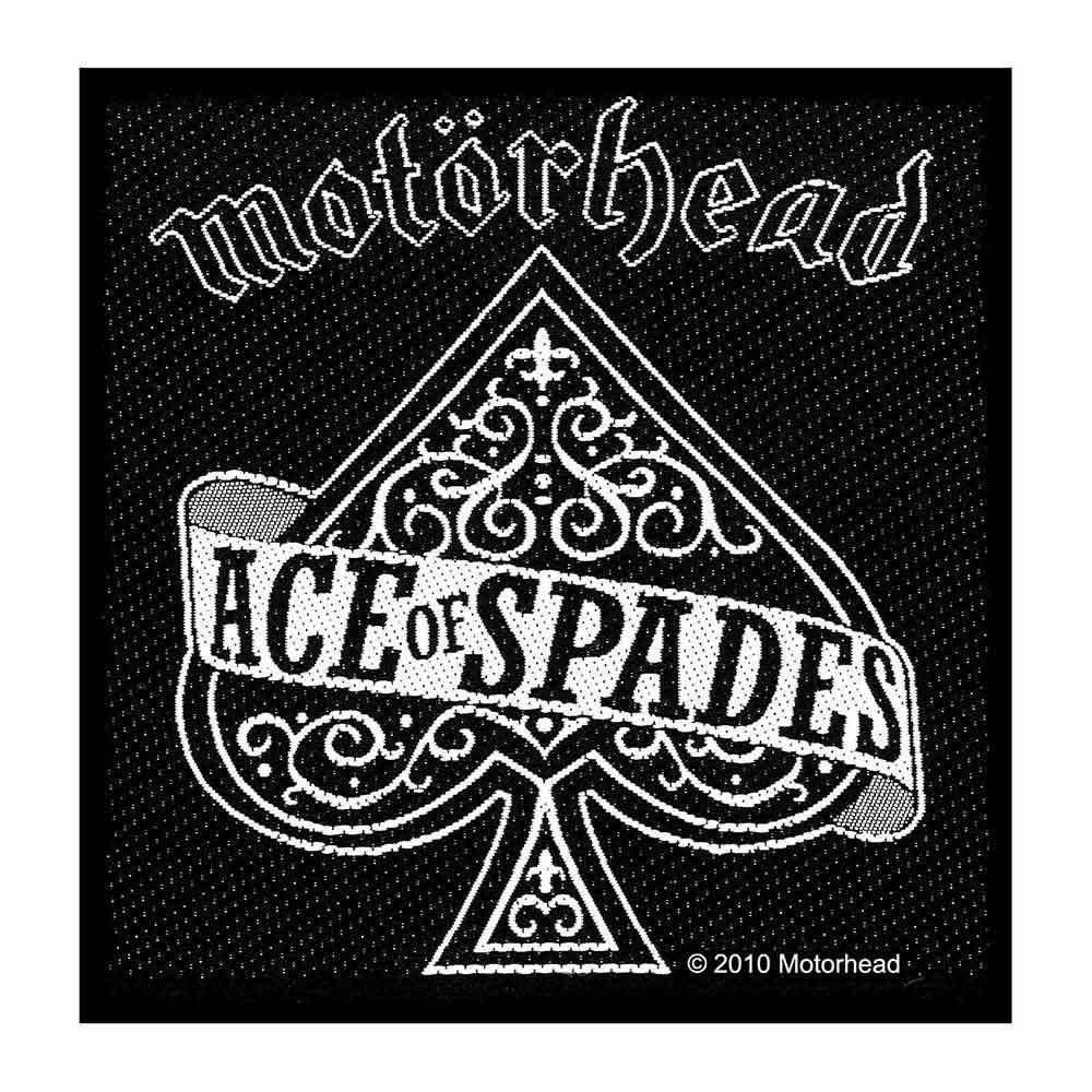 Motörhead Patch | "Ace Of Spades" Gewebter Aufnäher | Zum Aufnähen | Heavy Metal Merch 10 x 10 cm