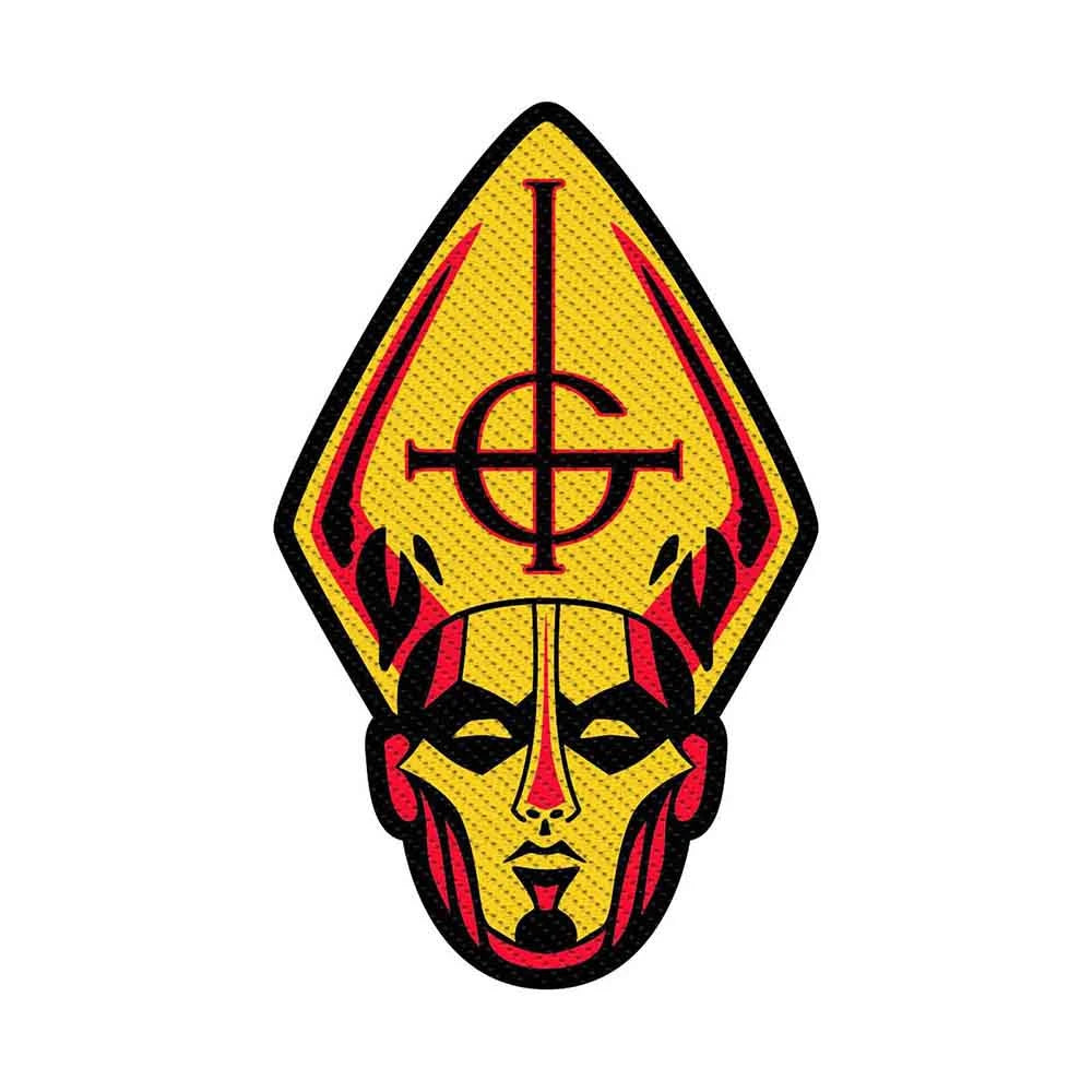Ghost Patch | Papa Head Woven Aufnäher zum Annähen | Metal Band Merch | 10 x 10 cm