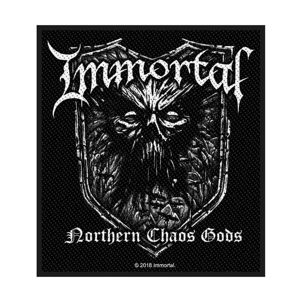 Immortal Patch | Northern Chaos Gods Woven Aufnäher zum Annähen | Black Metal Band Merch | 10 x 10 cm