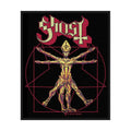 Ghost Patch | The Vitruvian Ghost Woven Aufnäher zum Annähen | Metal Band Merch | 10 x 10 cm
