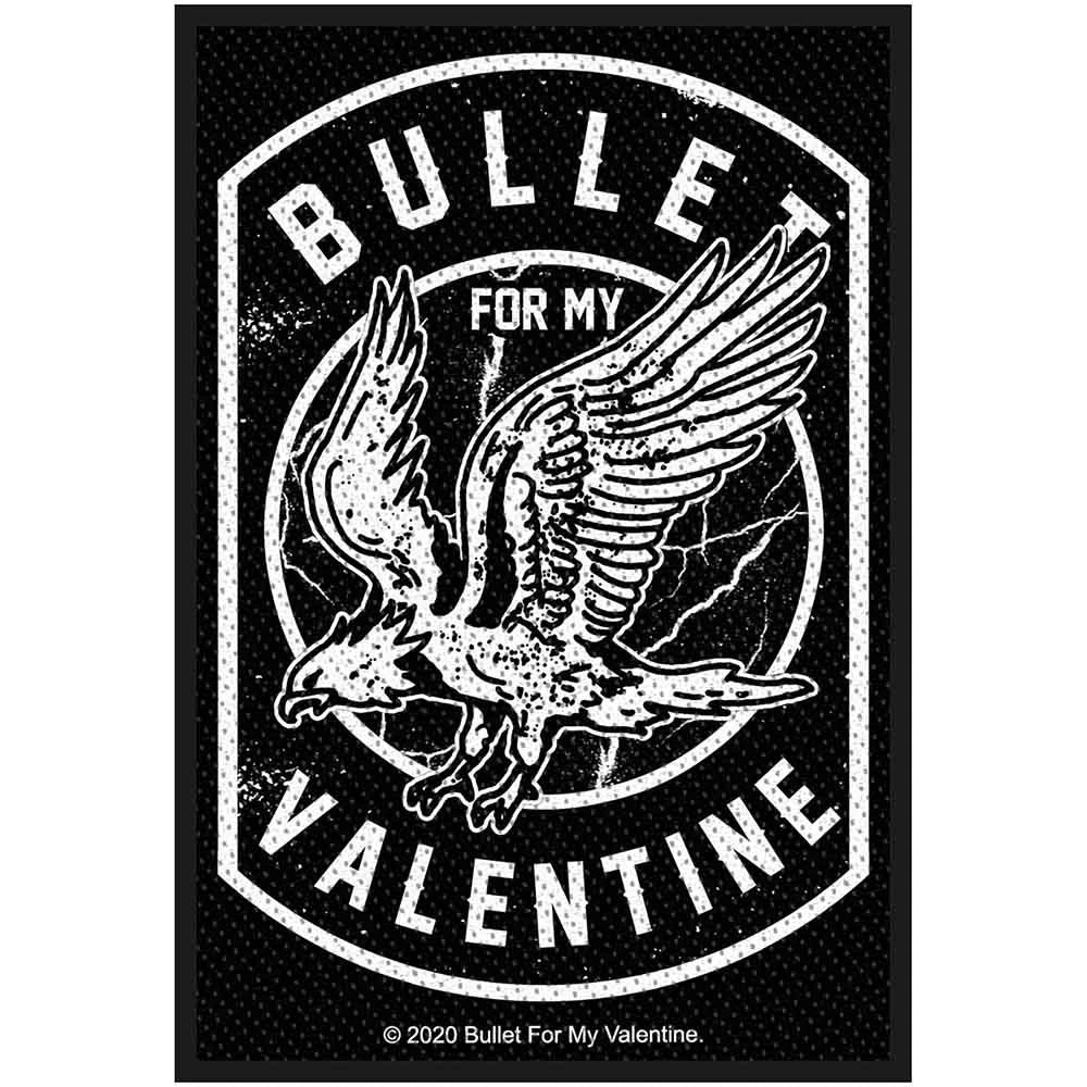 Bullet For My Valentine Patch | Eagle Woven Aufnäher zum Annähen | Metalcore Band Merch | 10 x 10 cm