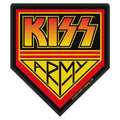 KISS Patch | KISS Army Woven Aufnäher zum Annähen | Classic Rock Band Merch | 10 x 10 cm