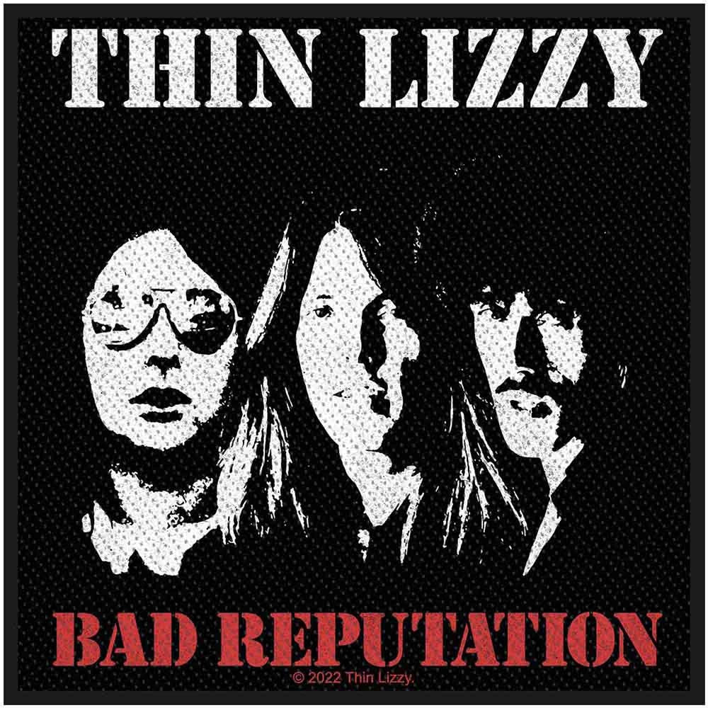 Thin Lizzy Patch | Bad Reputation Woven Aufnäher zum Annähen | Hard Rock Band Merch | 10 x 10 cm