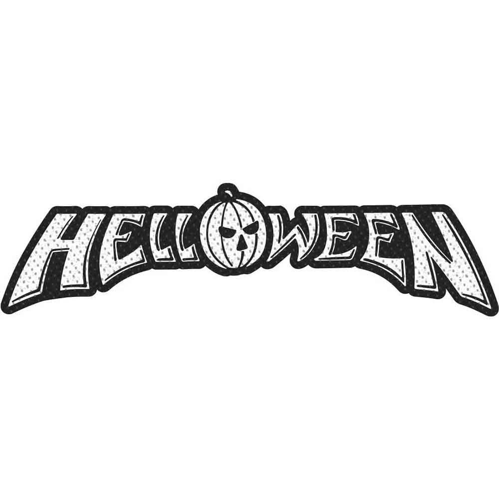 Helloween Patch | Logo Cut Out Woven Aufnäher zum Annähen | Power Metal Band Merch | 10 x 5 cm