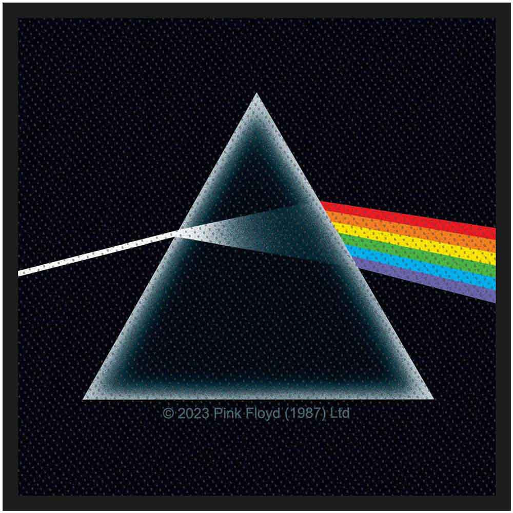 Pink Floyd Patch | "Dark Side Of The Moon" Gewebter Aufnäher | Zum Aufnähen | Prog Rock Merch 10 x 10 cm