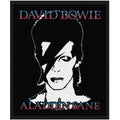 David Bowie Patch | Aladdin Sane Woven Aufnäher zum Annähen | Glam Rock Merch | 10 x 10 cm