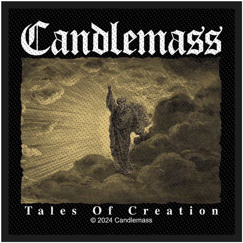 Candlemass Patch | Tales Of Creation Woven Aufnäher zum Annähen | Doom Metal Band Merch | 10 x 10 cm