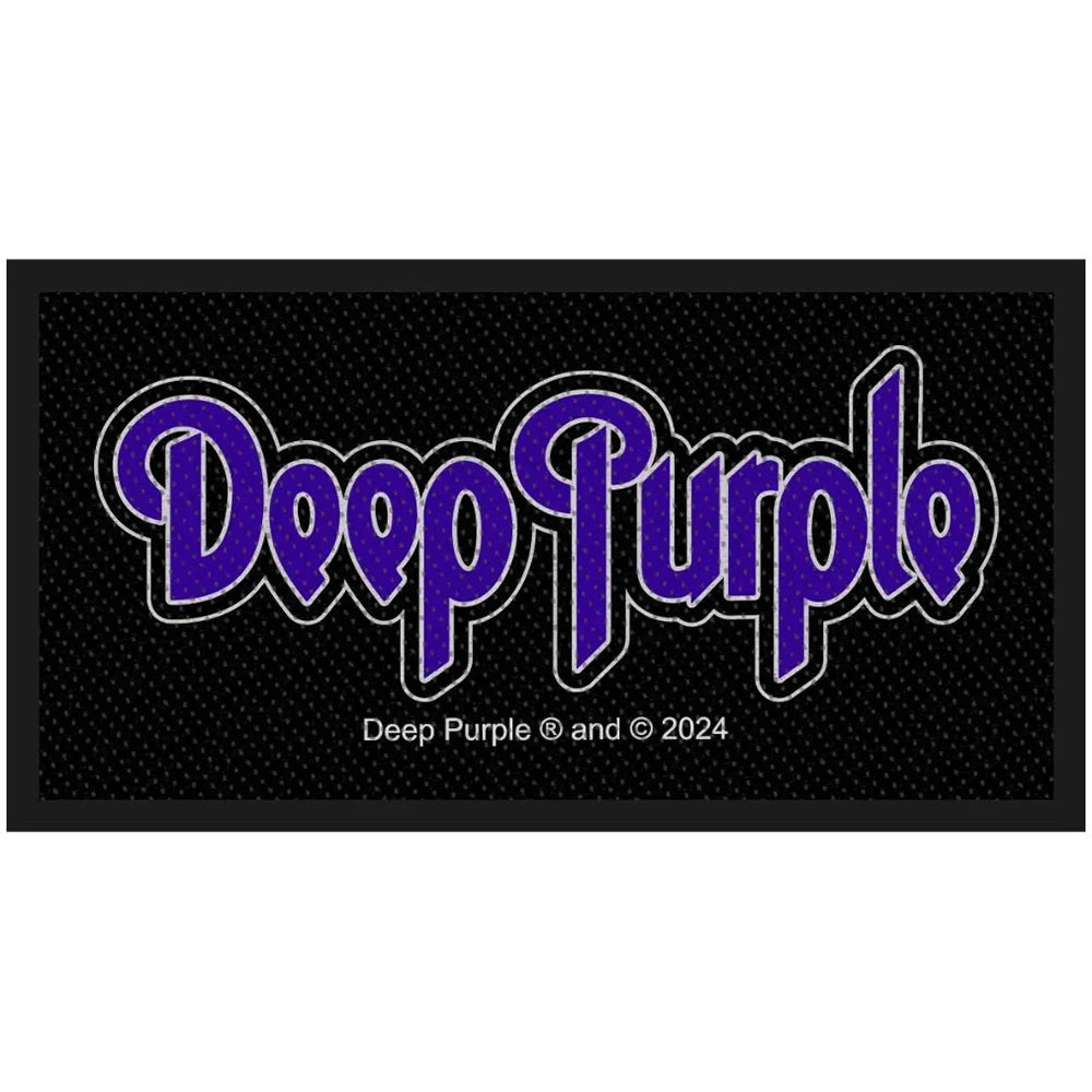 Deep Purple Patch | Logo Woven Aufnäher zum Annähen | Hard Rock Band Merch | 10 x 5 cm