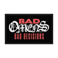 Bad Omens Patch | Bad Decisions Woven Aufnäher zum Annähen | Metalcore Band Merch | 10 x 10 cm