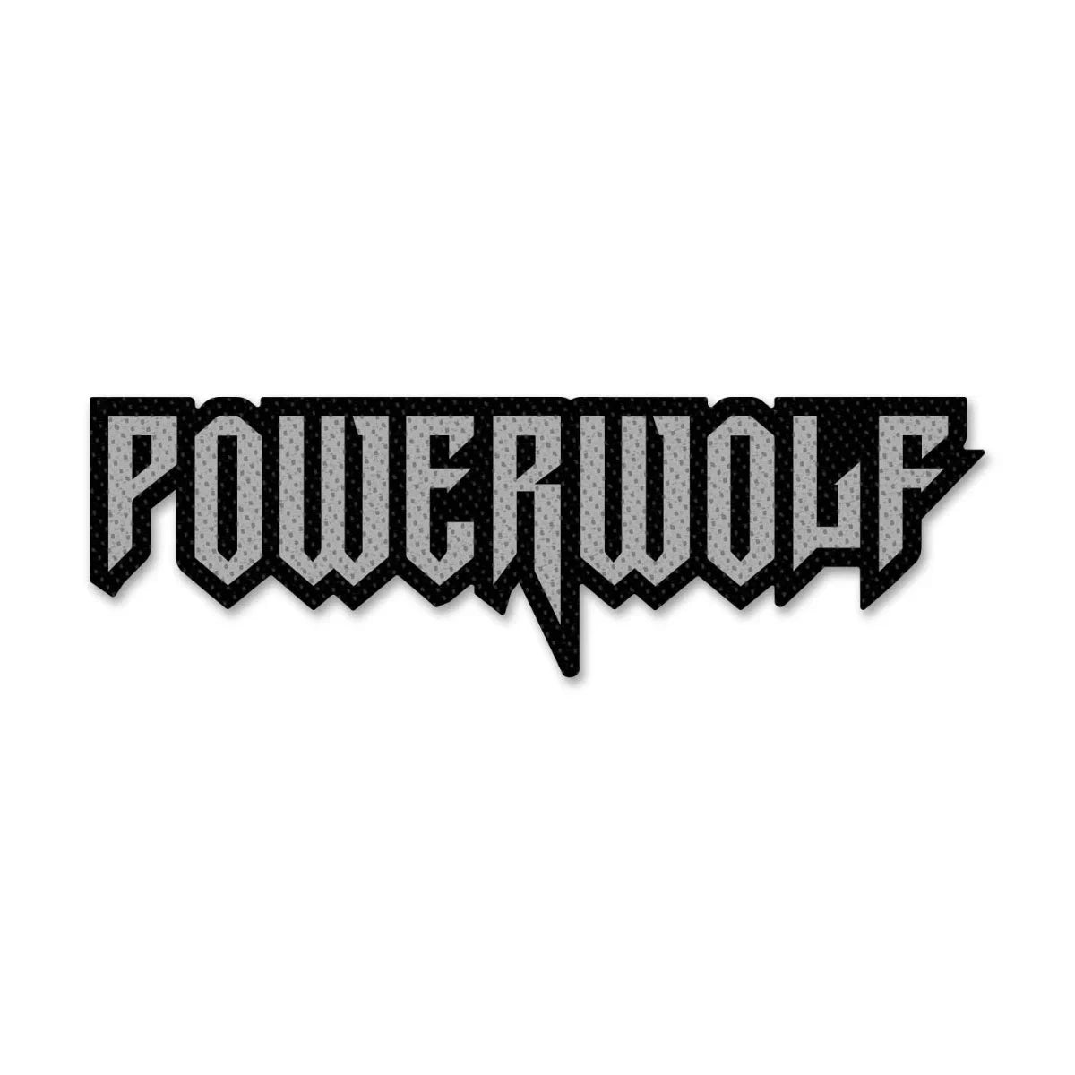 Powerwolf Patch | Logo Cut Out Woven Aufnäher zum Annähen | Power Metal Band Merch | 10 x 5 cm