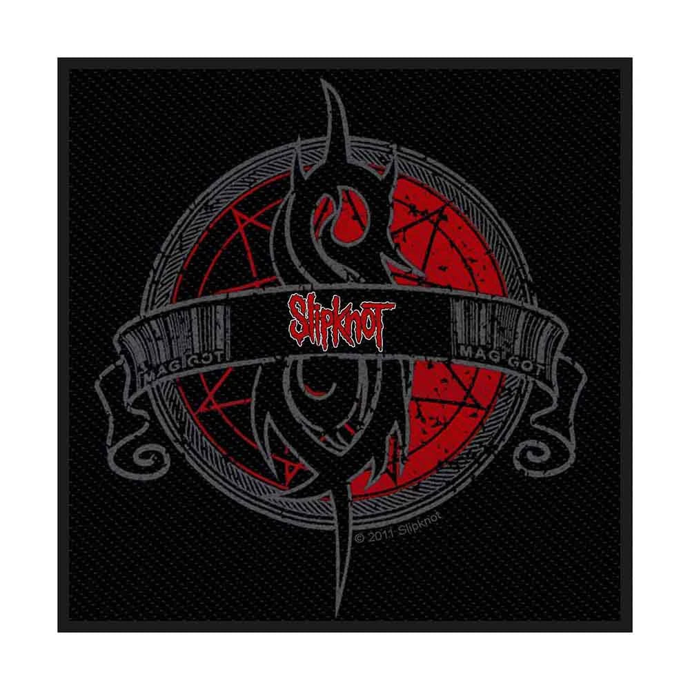 Slipknot Patch | Crest Woven Aufnäher | Metal Band Merch | 10 x 10 cm