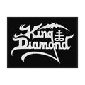 King Diamond Patch | Logo Woven Aufnäher zum Annähen | Heavy Metal Band Merch | 10 x 5 cm