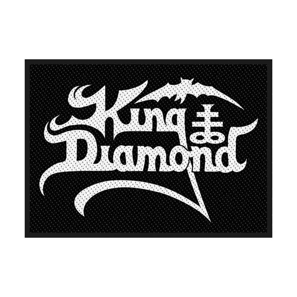 King Diamond Patch | Logo Woven Aufnäher zum Annähen | Heavy Metal Band Merch | 10 x 5 cm