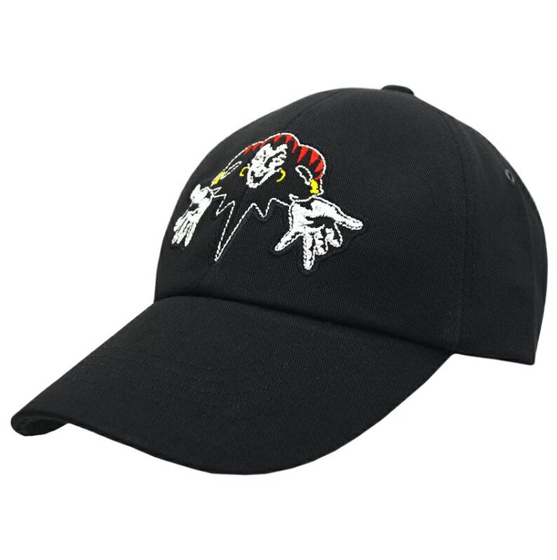 Korol i Shut Baseball Cap | "Король и Шут" Bestickte Mütze | Schwarz Verstellbar | Russischer Rock & Punk Merch