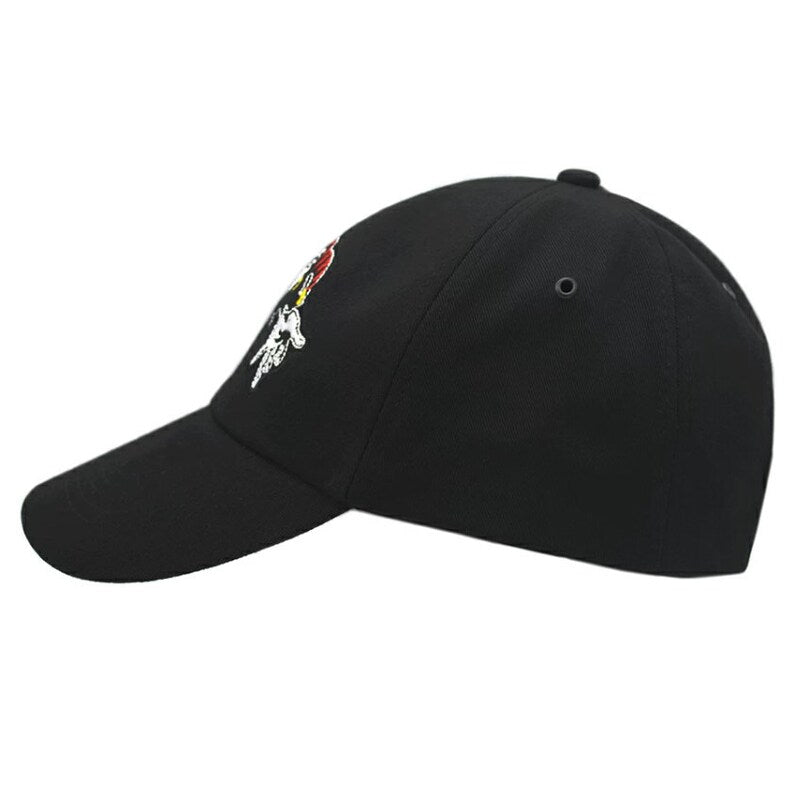 Korol i Shut Baseball Cap | "King and Jester" Embroidered Cap | Black Adjustable | Russian Rock & Punk Merch