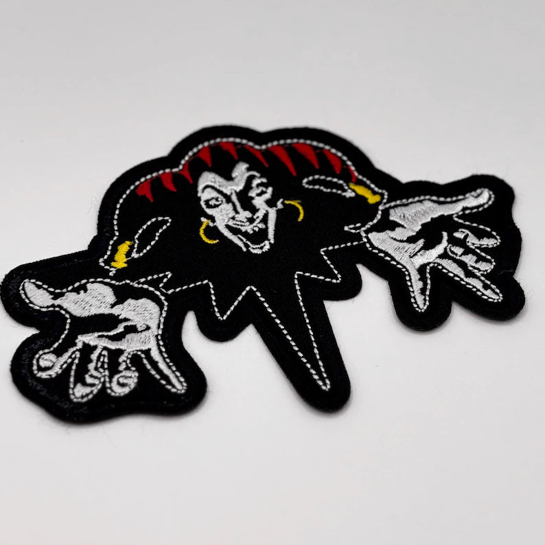 Patch Korol i Shut approx. 13 cm Король и Шут Patch Joker Clown Horror Punk Russia DIY Punk Patch