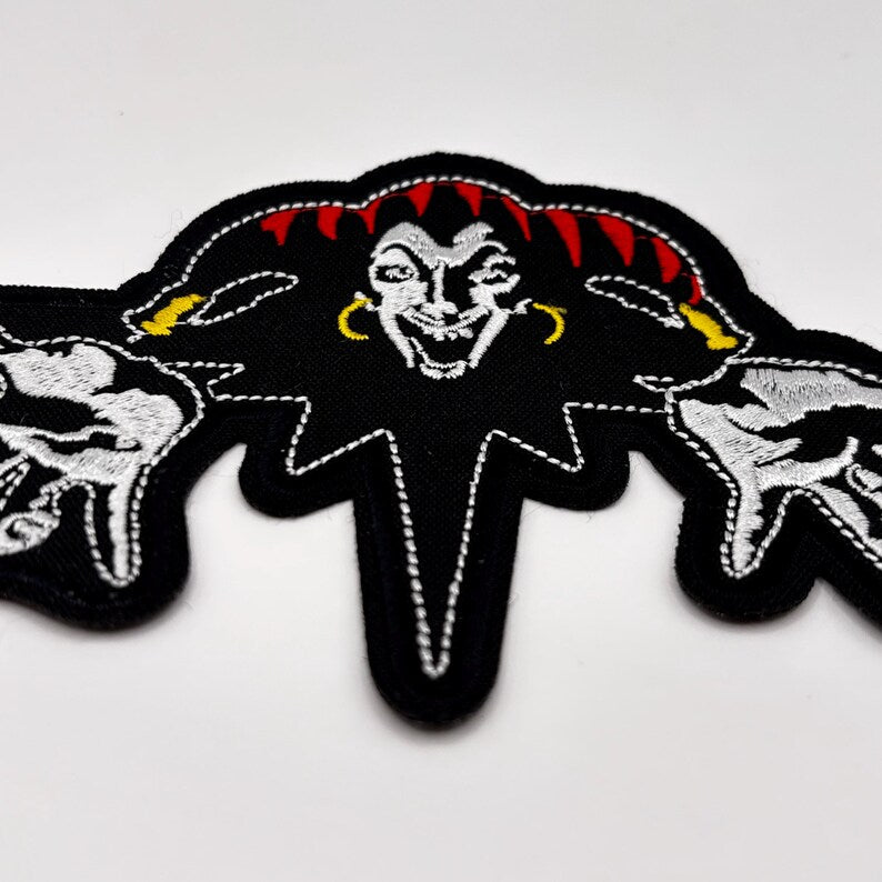 Patch Korol i Shut ca. 13 cm Король и Шут Aufnäher Joker Clown Horror Punk Russland DIY Панк Нашивка