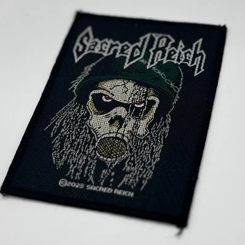 Sacred Reich Aufnäher – 10 x 7 cm – Gewebter Patch – Thrash Metal Kultband