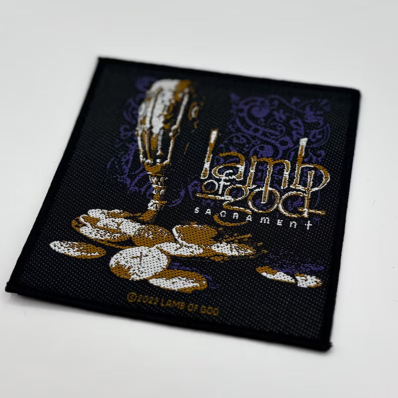 Lamb of God Aufnäher – Sacrament Patch – 9,5 x 9,5 cm gewebt