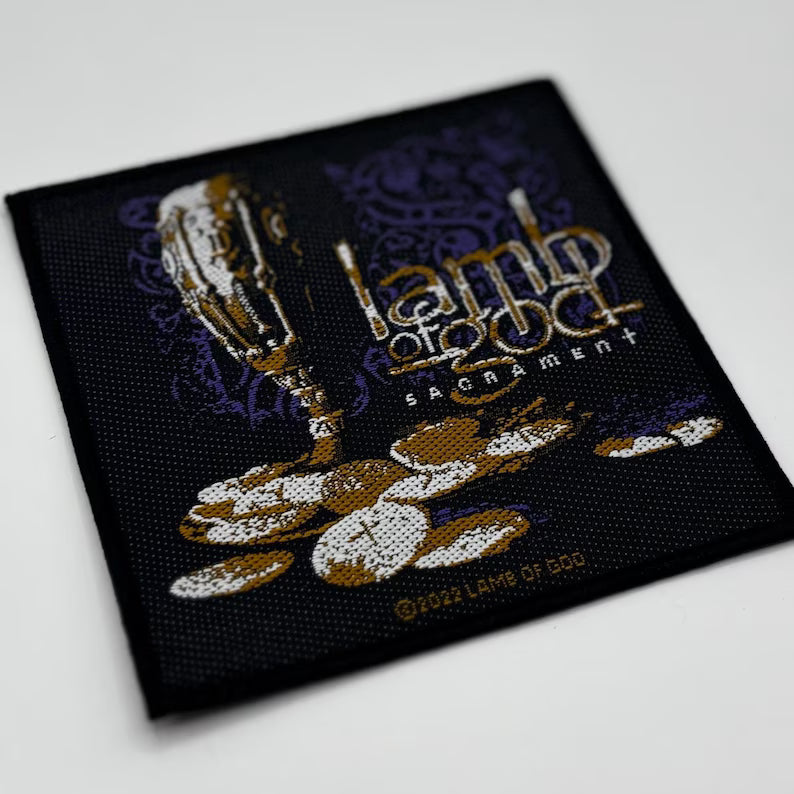 Lamb of God Aufnäher – Sacrament Patch – 9,5 x 9,5 cm gewebt