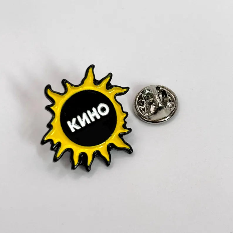 KINO Pin Anstecker – Viktor Zoi Band Anstecknadel – Кино Postpunk Виктор Цой – 25 mm Emaille Button