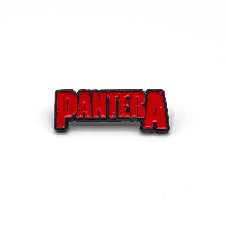 Pantera Pin Badge - Official Red Logo Metal Design (44mm)
