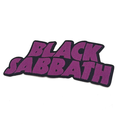 Black Sabbath Aufnäher – Purple Logo Cut-Out Patch (10 × 4,5 cm)